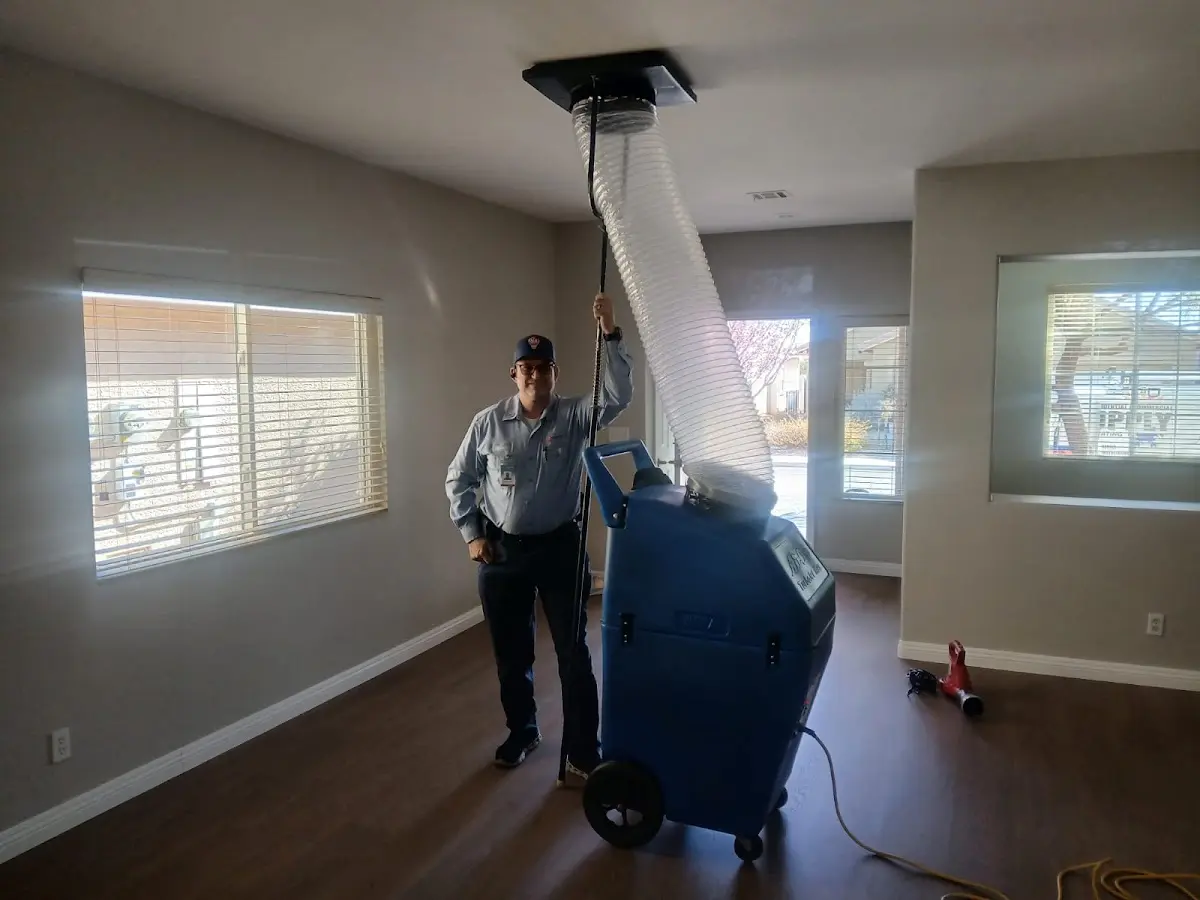 Professional Dryer Vent Cleaning work inside a Akron home